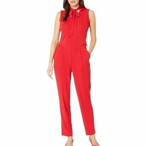Ralph Lauren Red Sleeveless Jumpsuit w/pockets